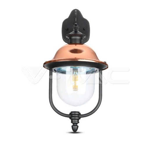 Lámpara de pared de jardín 1 x E27 Negro Boca abajo - 5