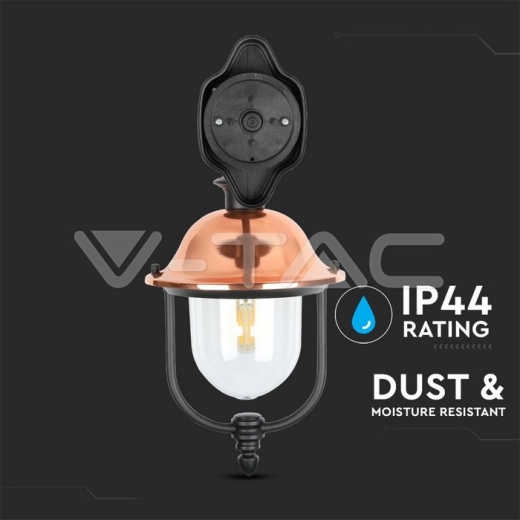 Lámpara de pared de jardín 1 x E27 Negro Boca abajo - 8