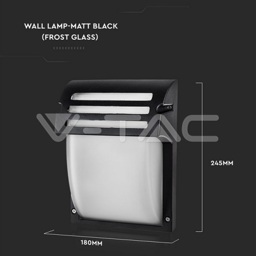 Luz para jardin de pared E27 Cristal Negro mate - 4