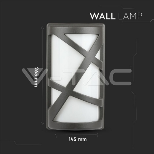 Garden Wall Lamp E27 Dark Grey - 10