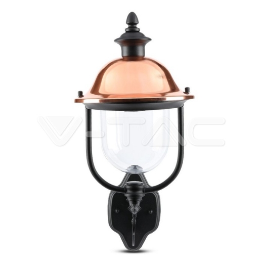 Lámpara de pared de jardín 1 x E27 Negro Boca arriba - 3