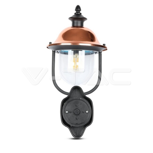 Lámpara de pared de jardín 1 x E27 Negro Boca arriba - 5