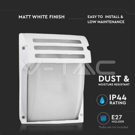 Luz para jardin de pared E27 Cristal Blanco mate - 2