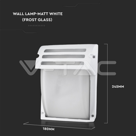 Luz para jardin de pared E27 Cristal Blanco mate - 4
