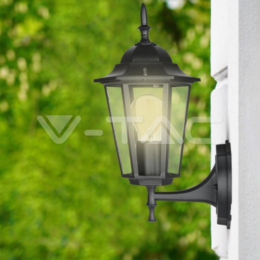 Luz para jardin de pared E27 Negro mate - 10