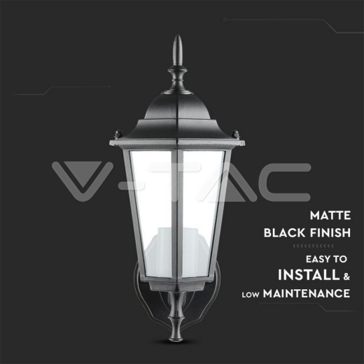 Luz para jardin de pared E27 Negro mate - 6