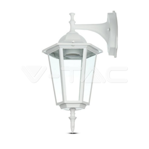 Garden Wall Lamp E27 Matt White Down - 2