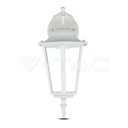 Garden Wall Lamp E27 Matt White Down - 3