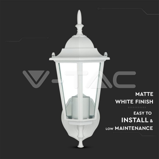 Luz para jardin de pared E27 Blanco mate - 6
