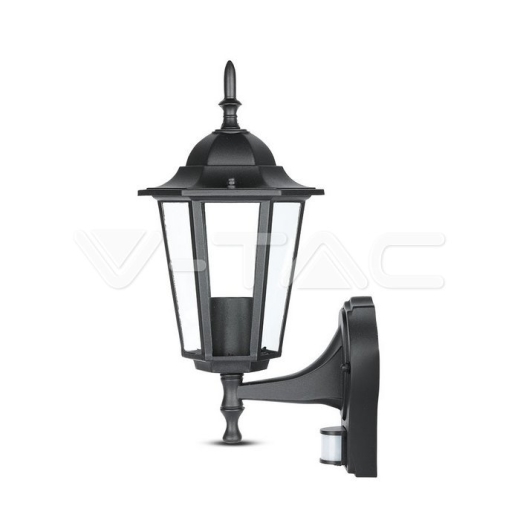 Garden Wall Lamp Sensor E27 Matt Black - 4