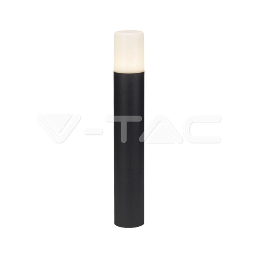 Lampara de jardín GU10 suelo cuerpo negro redondo de aluminio 80x80x500mm IP54 - 1