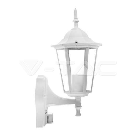 Garden Wall Lamp Sensor E27 Matt White - 1