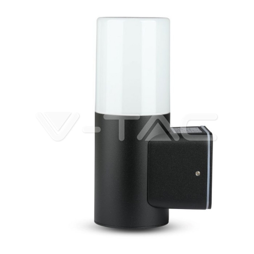 Lampara de jardín GU10 pared cuerpo negro redondo de aluminio 121x80x250mm IP54 - 2