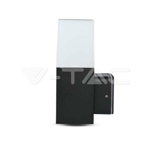 Lampara de jardín GU10 pared cuerpo negro cuadrado de aluminio 121x80x250mm IP54 - 2