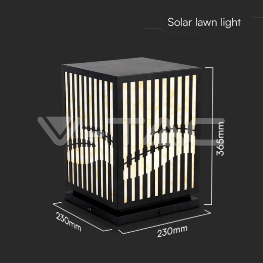 Lámpara LED de Jardín 1 x E27 (230A-230A-360mm) 3000K Cuerpo negro - 2