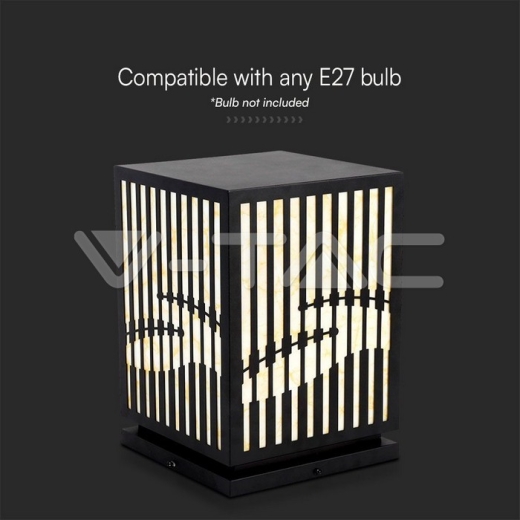 Lámpara LED de Jardín 1 x E27 (230A-230A-360mm) 3000K Cuerpo negro - 3