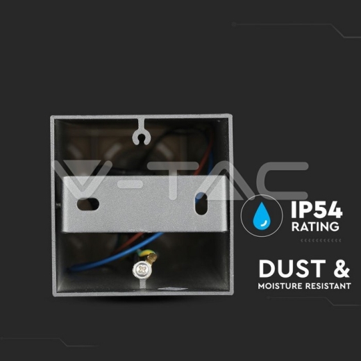 Lampara de jardín GU10 suelo cuerpo negro cuadrado de aluminio 80x80x800mm IP54 - 5