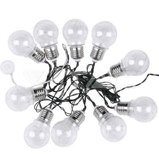 LED Solar String Light 10 Bulbs 3000K - 1