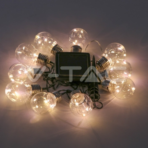 LED Solar String Light 10 Bulbs 3000K - 2