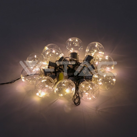 LED Solar String Light 10 Bulbs 3000K - 3