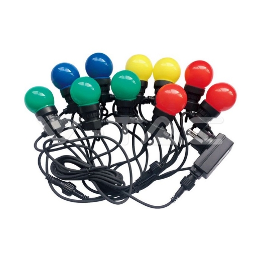 LED String Light 10m. 20 x 0.5W EU Bulbs RGBY - 1