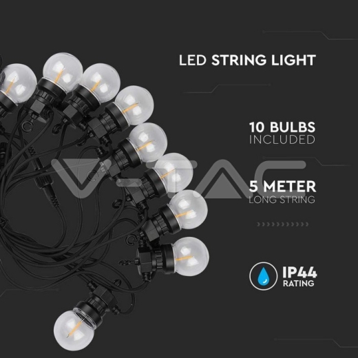 Guirnalda LED 5m 10 Bombillas 3000K - 3