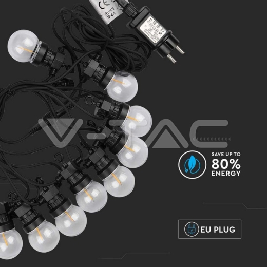 Guirnalda LED 5m 10 Bombillas 3000K - 4