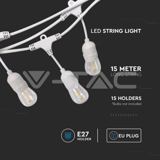 Guirnalda de luces LED Enchufe EU IP44 Color blanco - 3