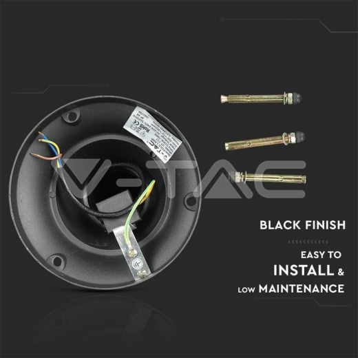 Pole Lamp 1 x E27 1365mm IP44 Black - 8