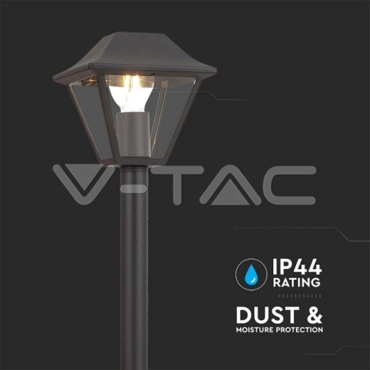 Lámpara de poste para exterior 1 x E27 LED 950mm IP44 color negro - 10