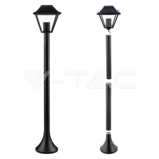 Lámpara de poste para exterior 1 x E27 LED 950mm IP44 color negro - 6