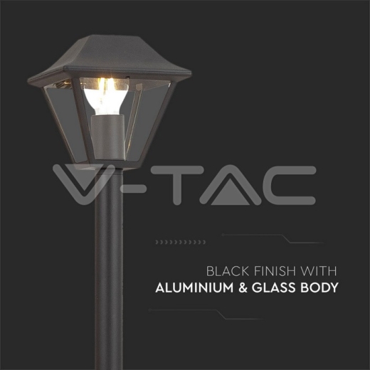 Lámpara de poste para exterior 1 x E27 LED 950mm IP44 color negro - 9