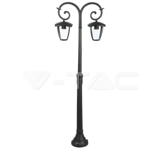 Luz para jardin 2xE27 1410mm IP44 Negro - 4
