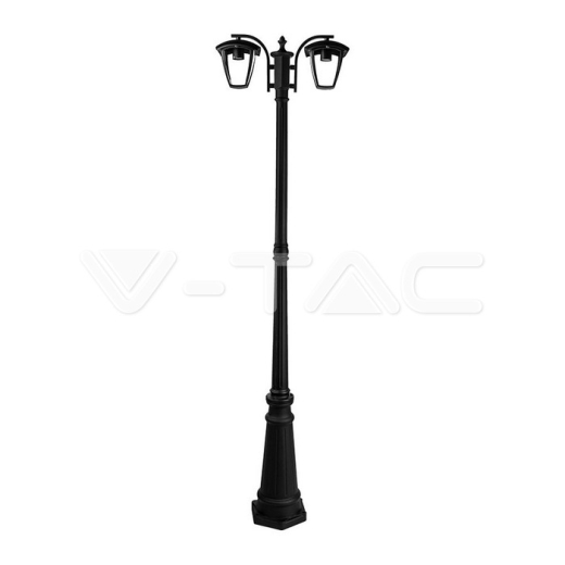 Luz para jardin 2xE27 1990mm IP44 Negro - 1