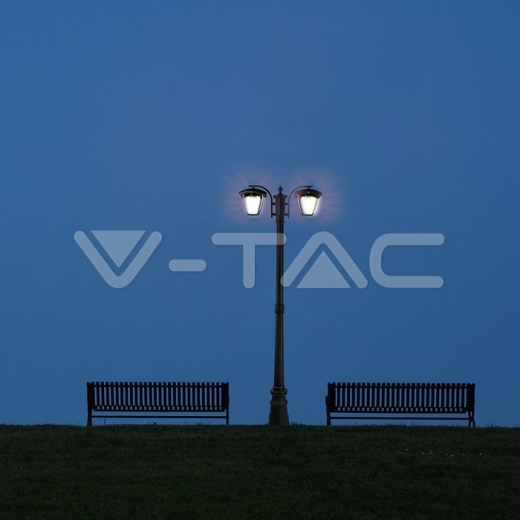 Luz para jardin 2xE27 1990mm IP44 Negro - 5