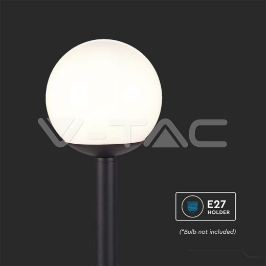 Lámpara de Pie 1xE27 Bola C Plástico Opal Negro Mate - 2
