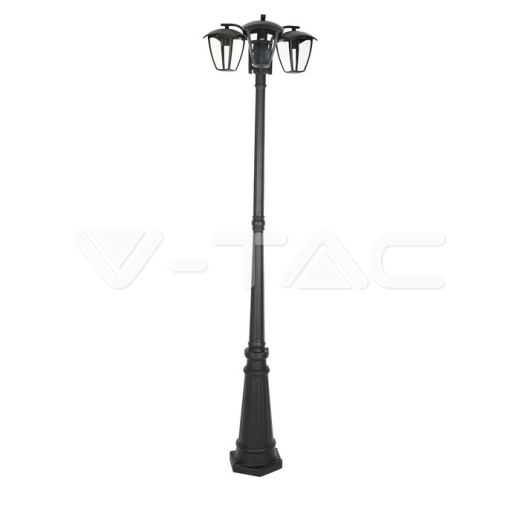 Pole Lamp 3 x E27 1990mm IP44 Black - 1