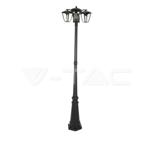 Pole Lamp 3 x E27 1990mm IP44 Black - 2