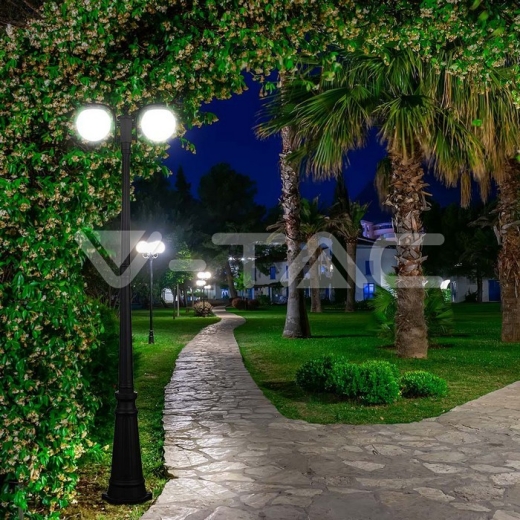 Lámpara de Pie 2xE27 Bola C Plástico Opal Negro Mate - 6