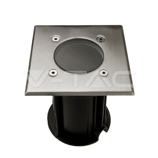 Under Ground Fitting Steel Body GU10 Black Square IP65 - 2