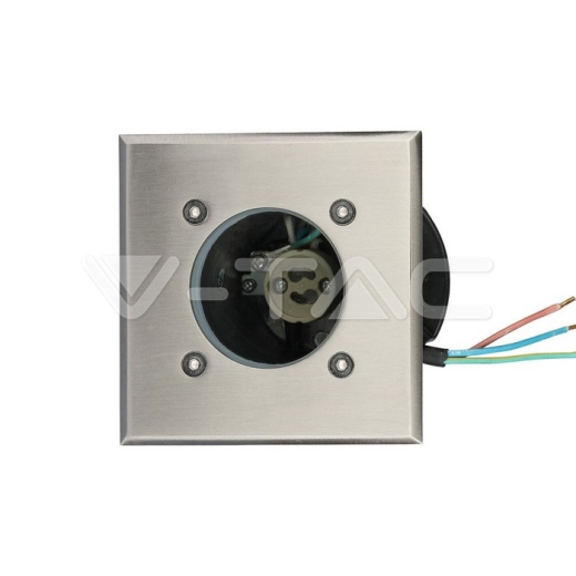 Under Ground Fitting Steel Body GU10 Black Square IP65 - 3