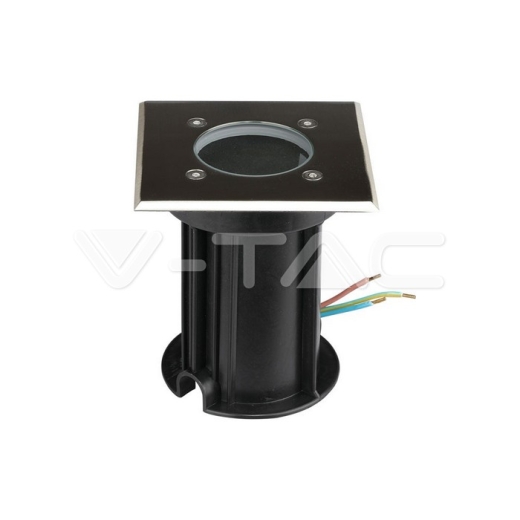 Under Ground Fitting Steel Body GU10 Black Square IP65 - 4