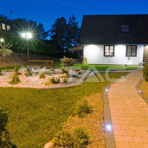 Lámpara de poste para exterior 2 x E27 LED 2280mm IP44 color negro - 16