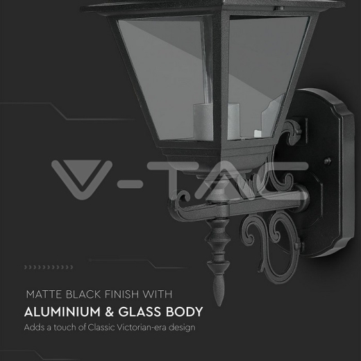 Wall Lamp Large Matt Black Up Е27 - 7