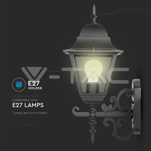 Wall Lamp Large Matt Black Up Е27 - 8