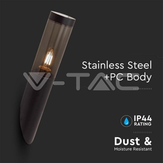 Wall Lamp E27 Holder Black Body IP44 - 2