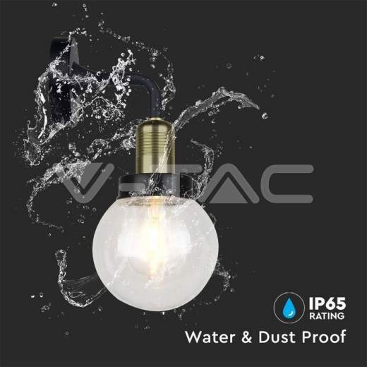 Wall Lamp Matt Black Е27 Down IP65 - 4