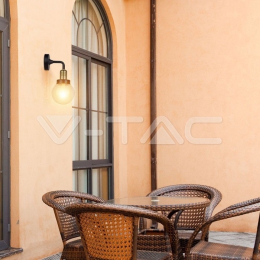 Wall Lamp Matt Black Е27 Down IP65 - 6