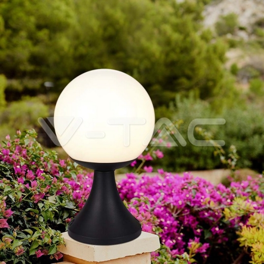 Lámpara de Pie 1xE27 Bola C Plástico Opal Negro Mate - 6