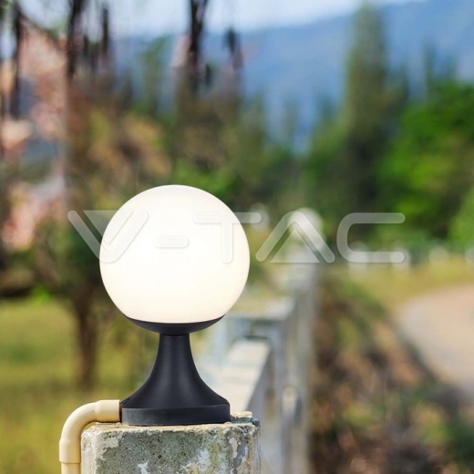 Lámpara de Pie 1xE27 Bola C Plástico Opal Negro Mate - 7